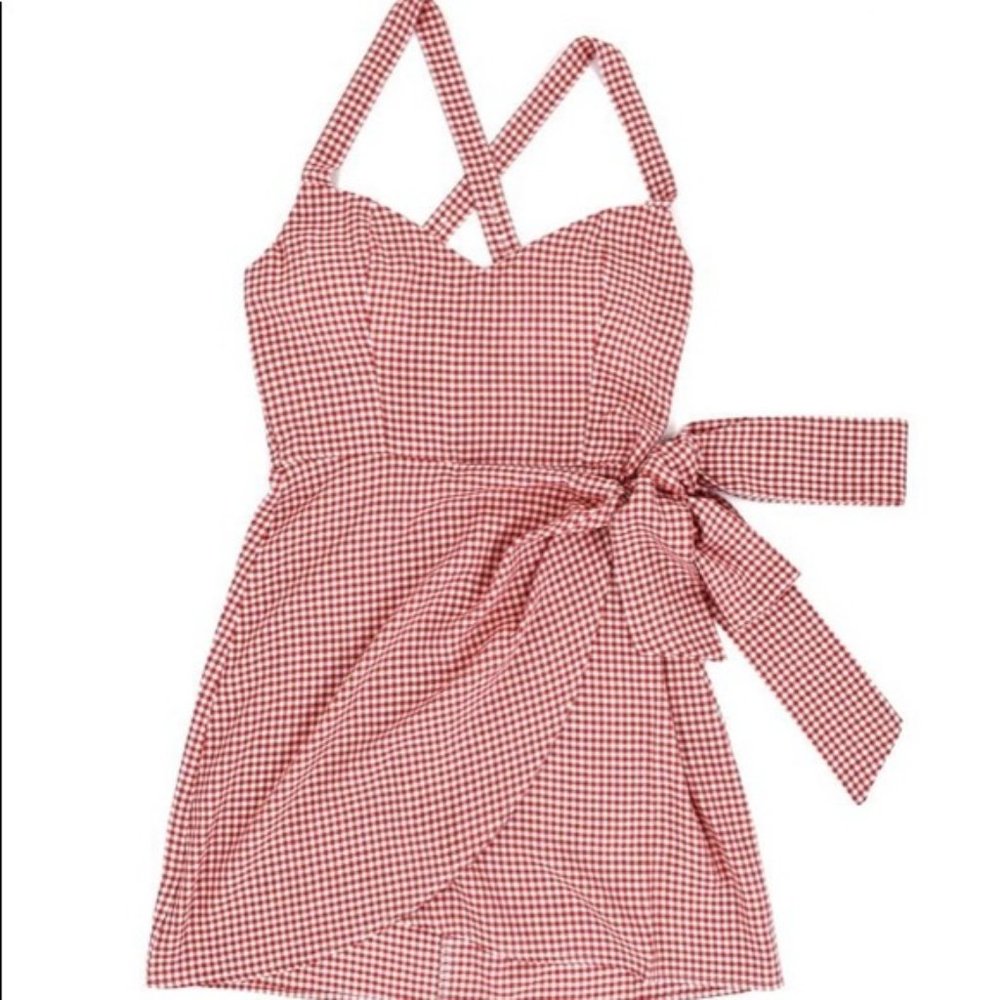 Fashion Brand Company Gingham Picnic Dress - L